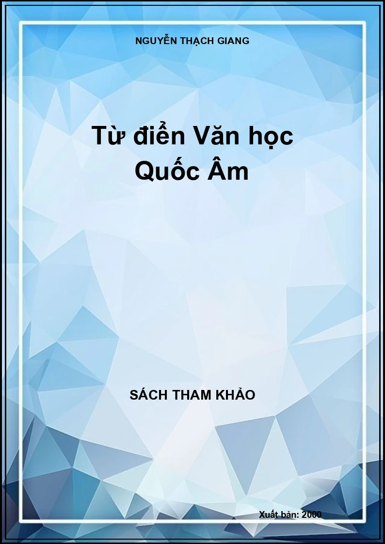 Từ điển Văn học Quốc Âm