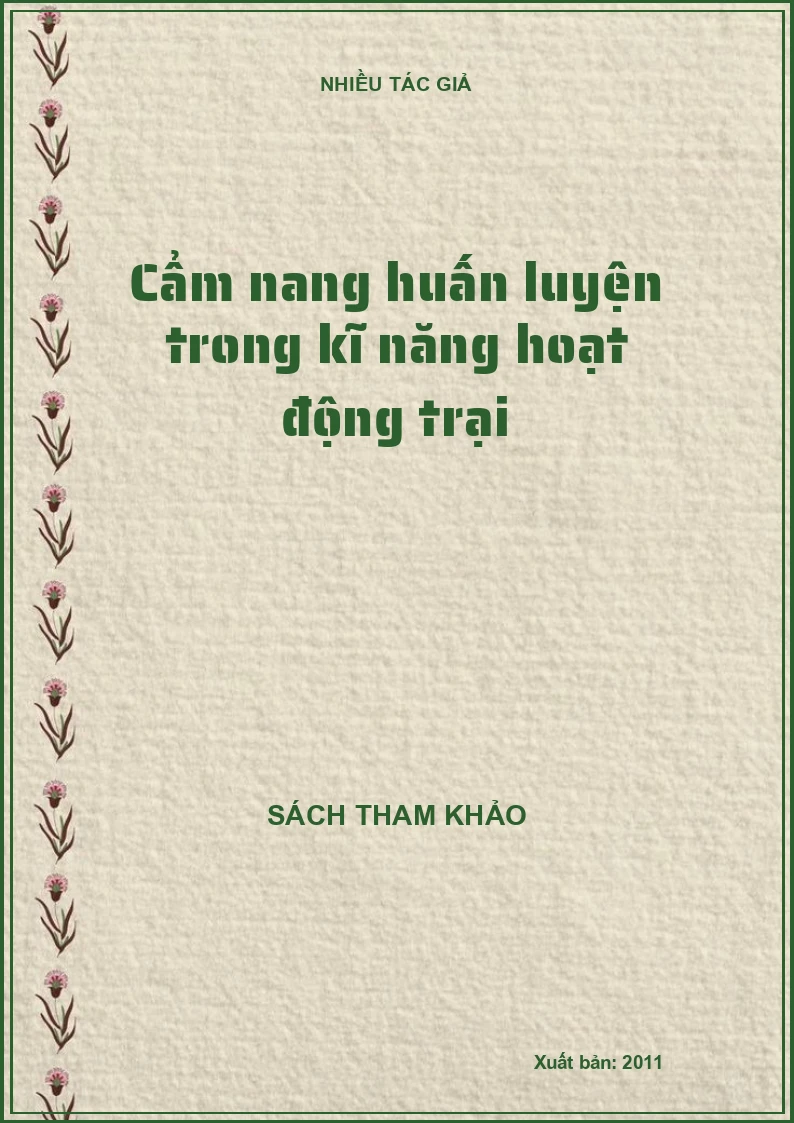 Cẩm nang huấn luyện trong kĩ năng hoạt động trại