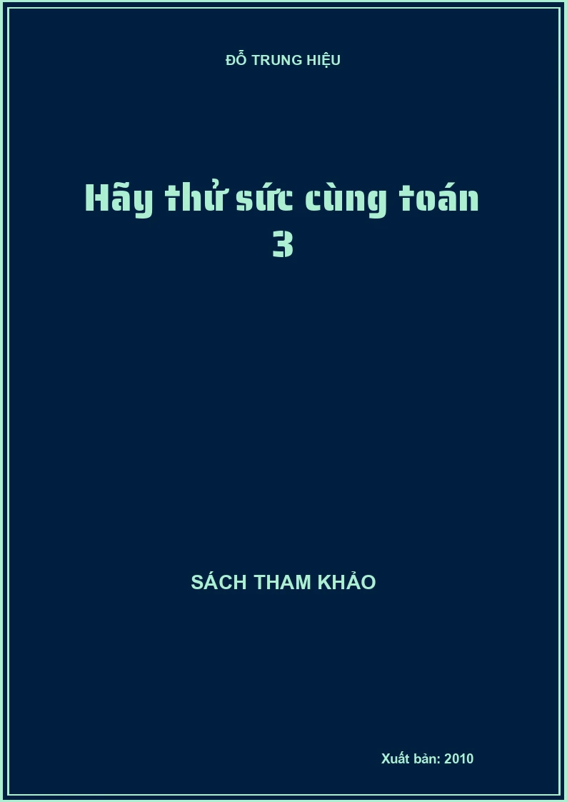 Hãy thử sức cùng toán 3