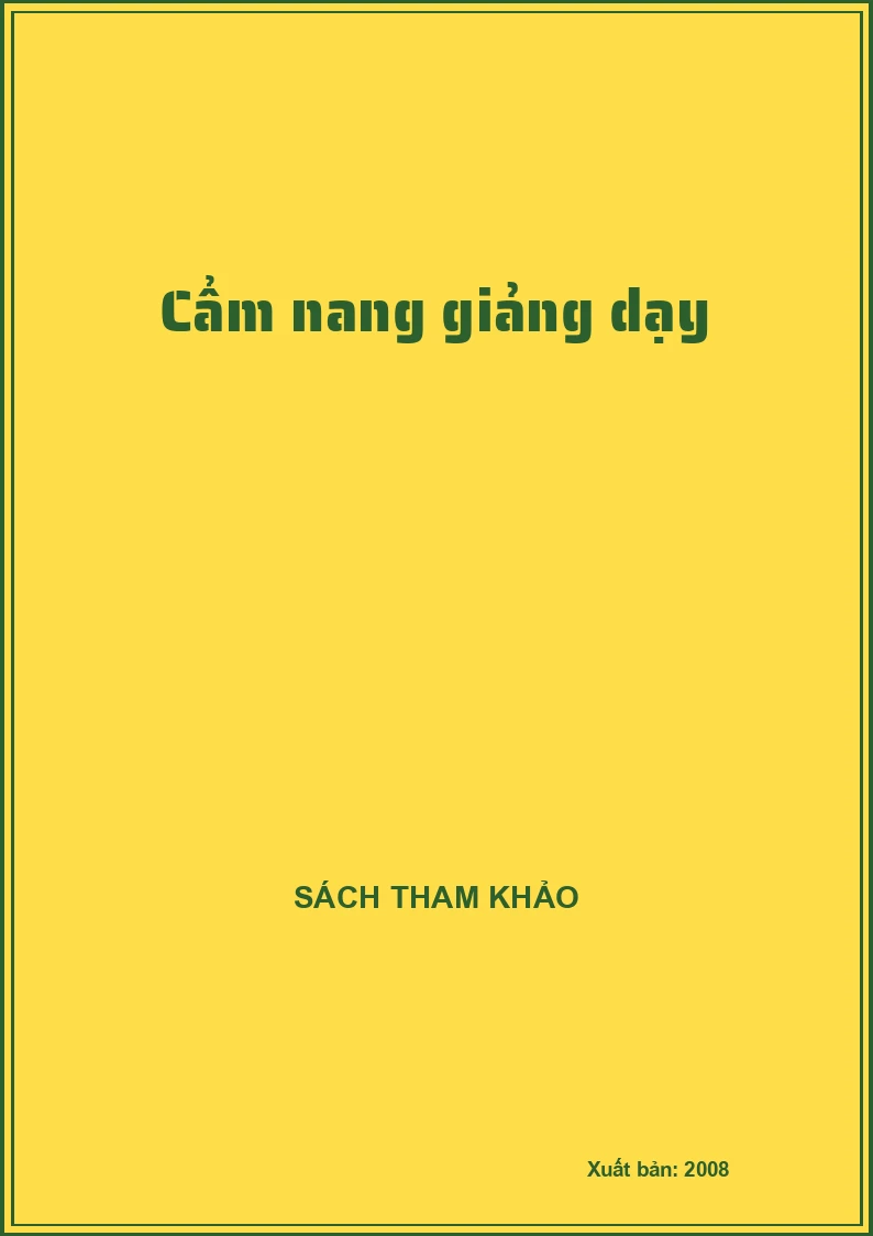 Cẩm nang giảng dạy