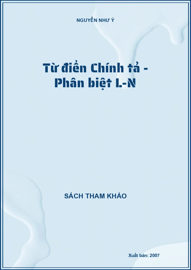 Từ điển Chính tả - Phân biệt L-N