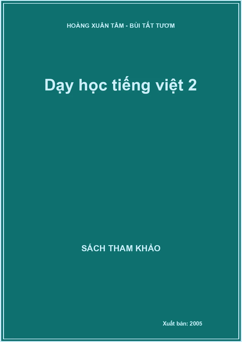 Dạy học tiếng việt 2