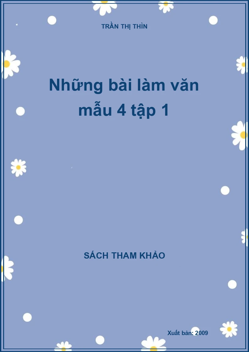 Những bài làm văn mẫu 4 tập 1