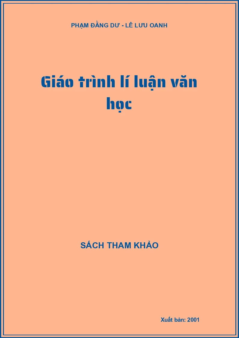 Giáo trình lí luận văn học