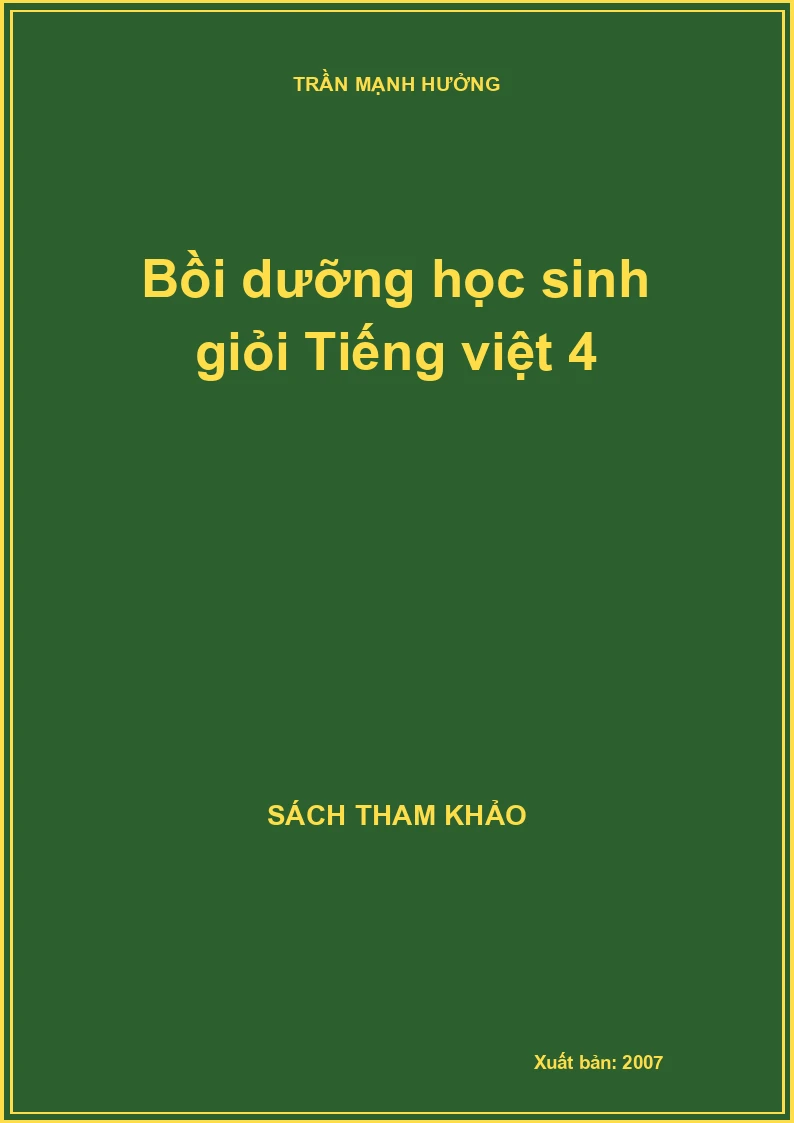 Bồi dưỡng học sinh giỏi Tiếng việt 4