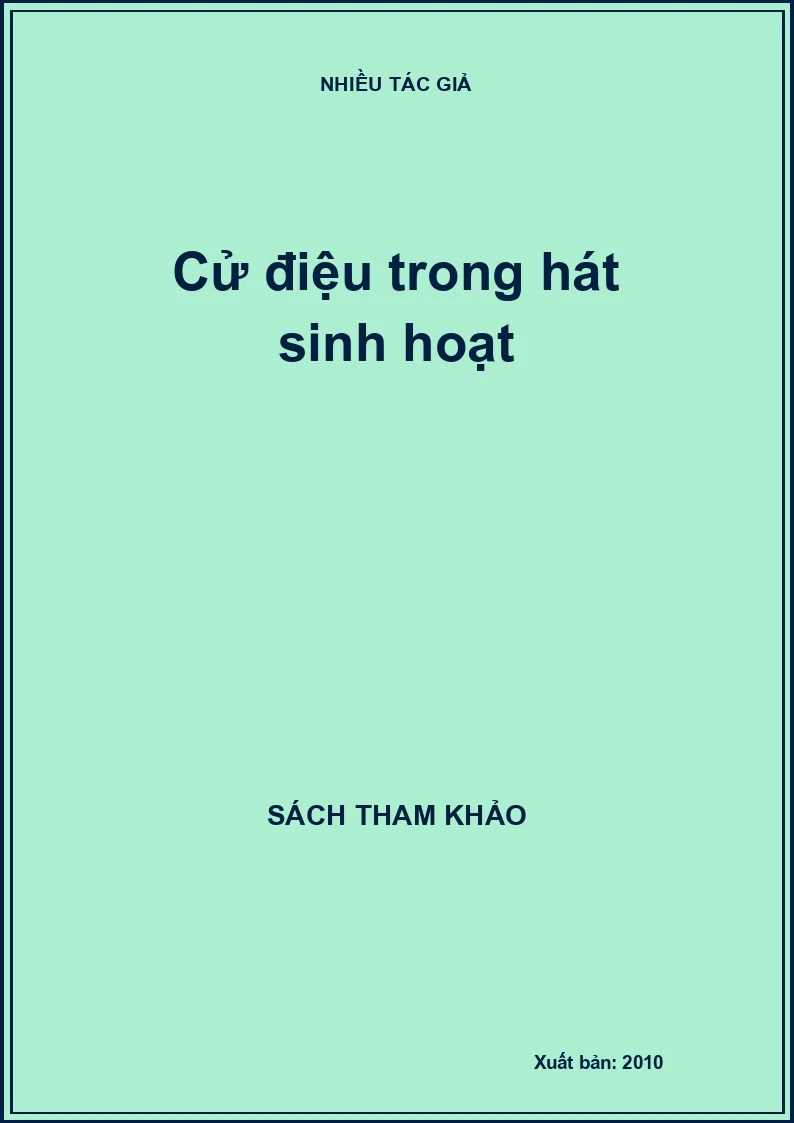 Cử điệu trong hát sinh hoạt