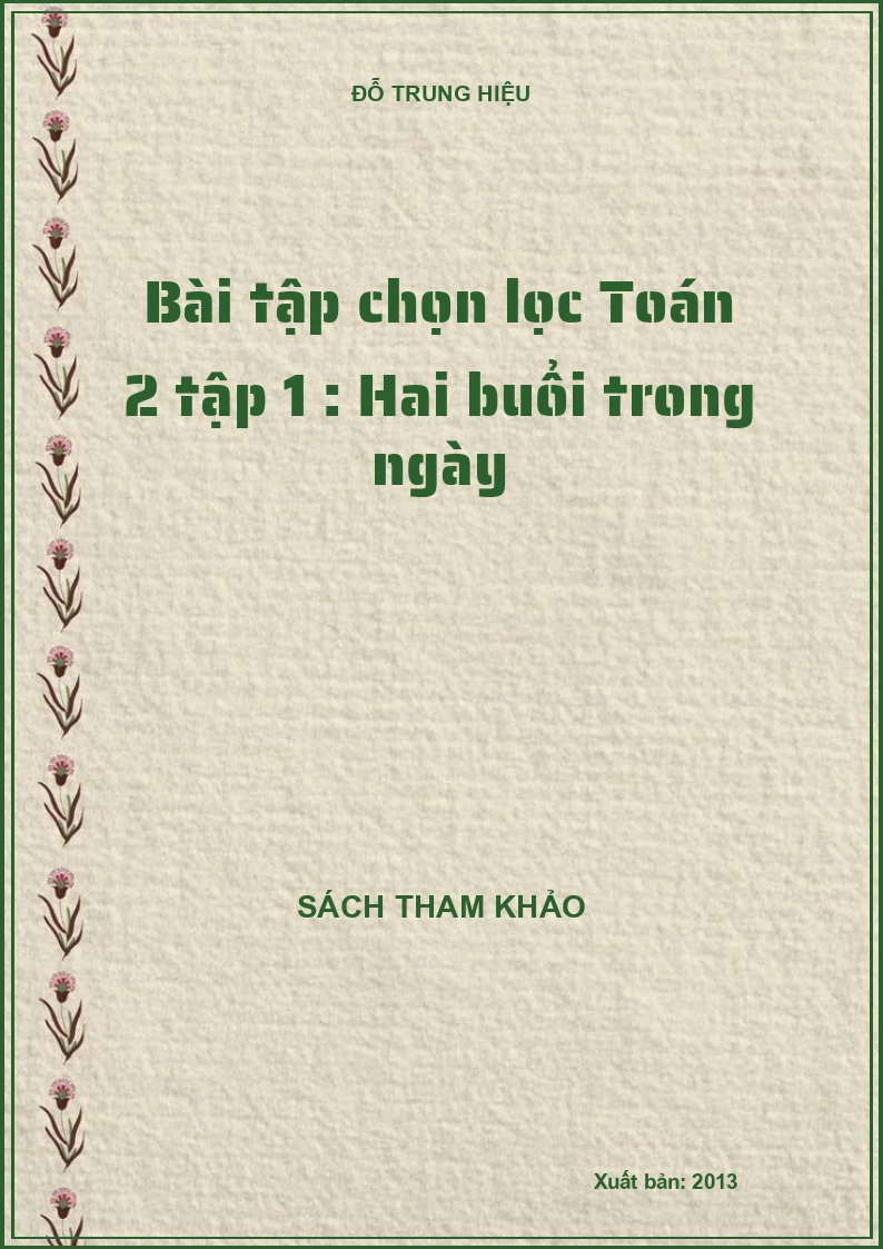 Bài tập chọn lọc Toán 2 tập 1 : Hai buổi trong ngày