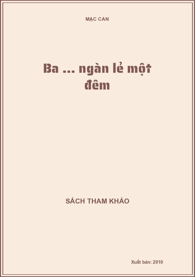 Ba ngàn lẻ một đêm