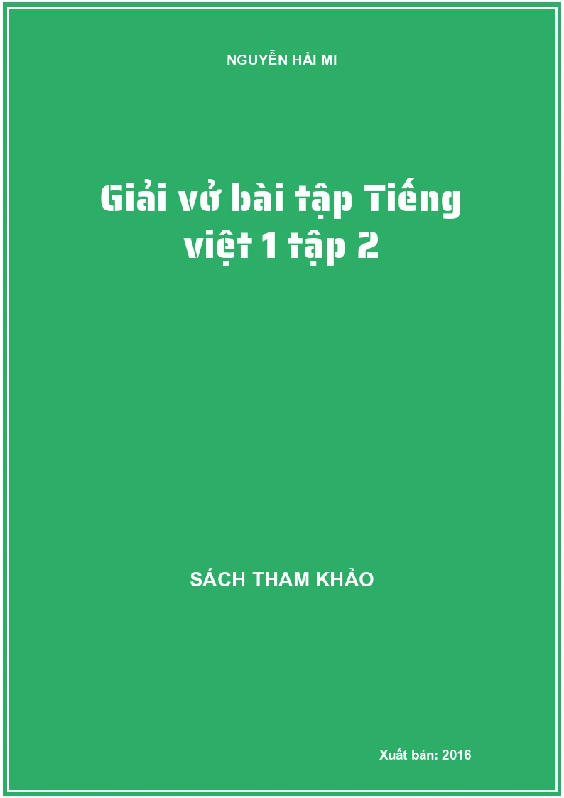 Giải vở bài tập Tiếng việt 1 tập 2