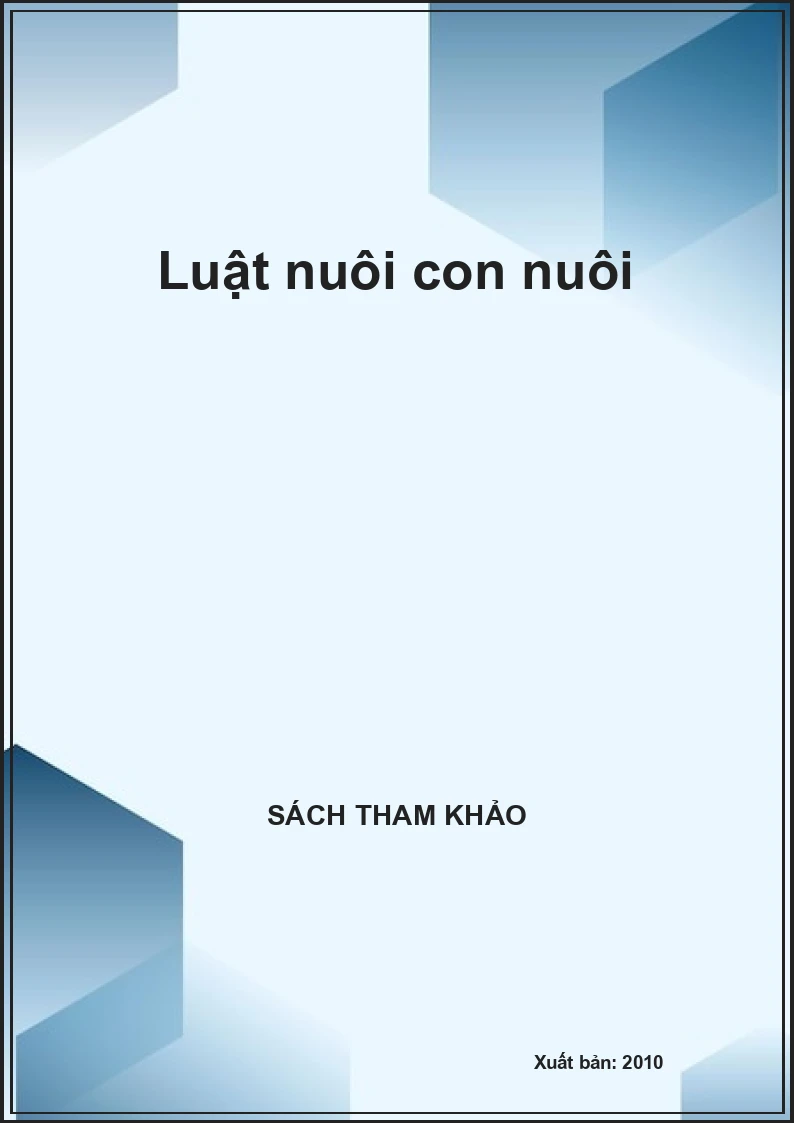 Luật nuôi con nuôi