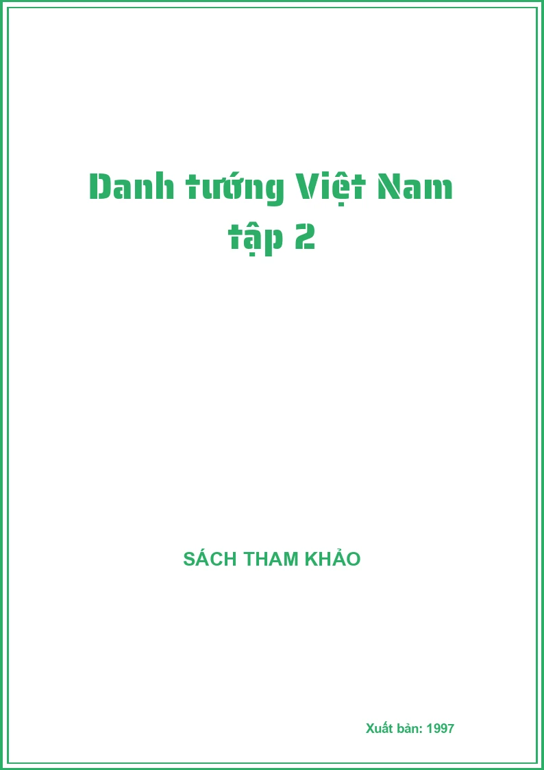 Danh tướng Việt Nam tập 2