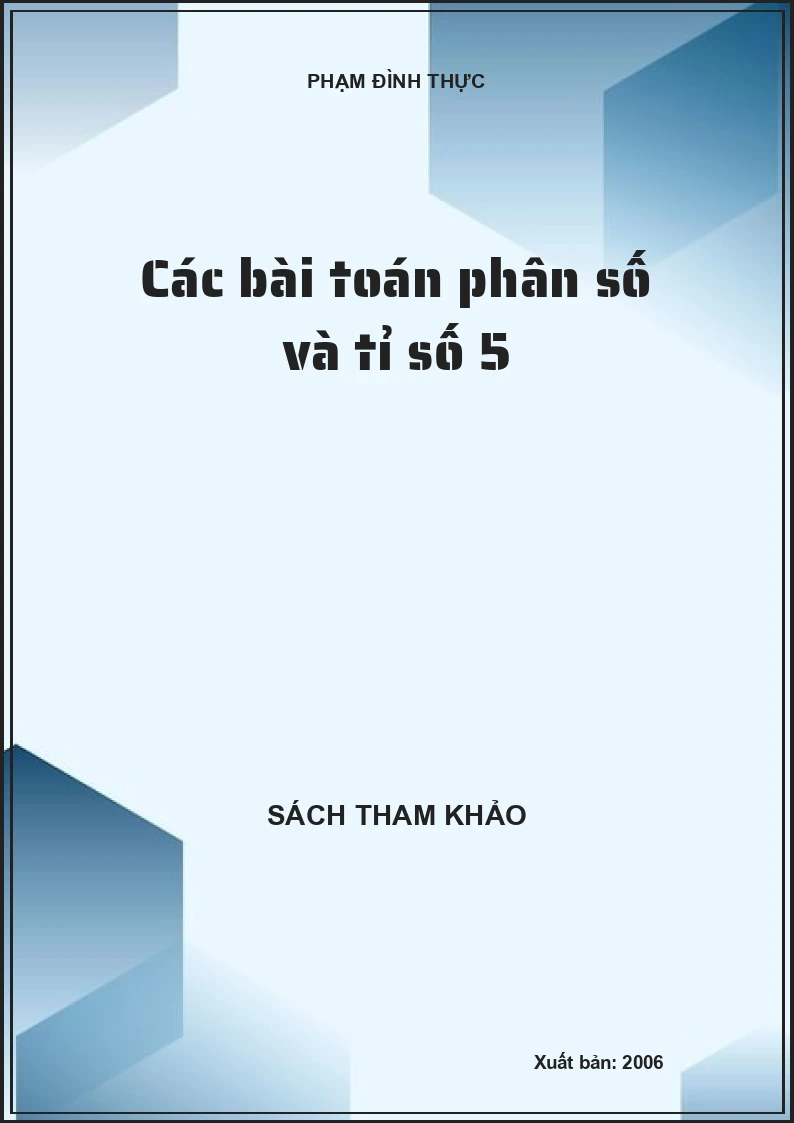 Các bài toán phân số và tỉ số 5
