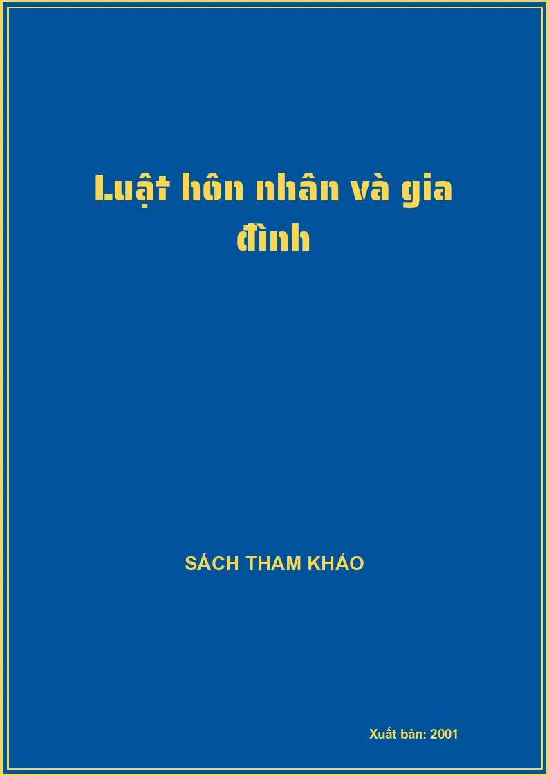 Luật hôn nhân và gia đình