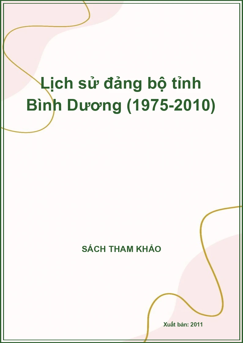 Lịch sử đảng bộ tỉnh Bình Dương (1975-2010)