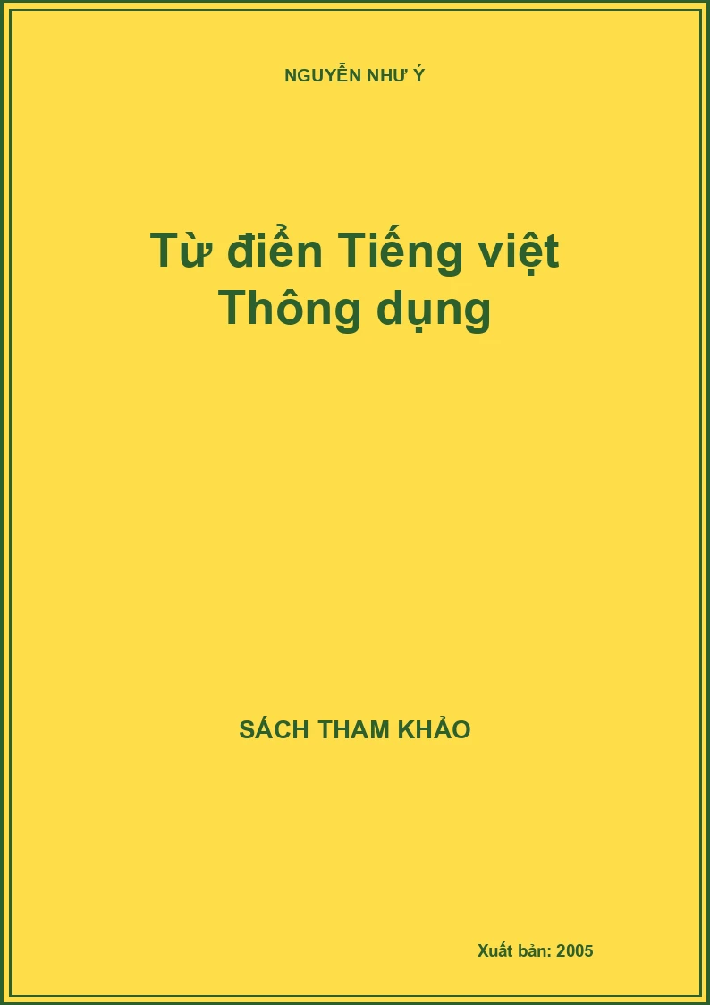 Từ điển Tiếng việt Thông dụng