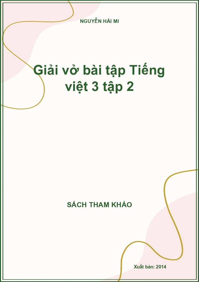 Giải vở bài tập Tiếng việt 3 tập 2