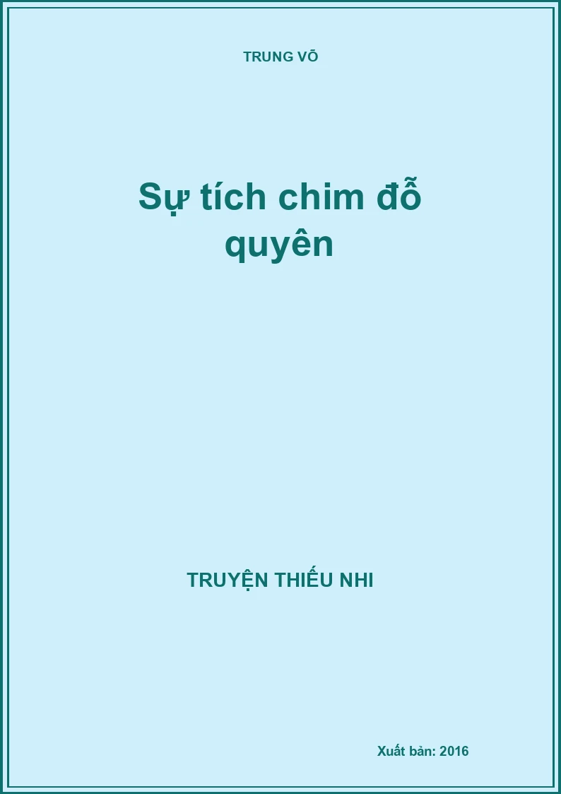 Sự tích chim đỗ quyên
