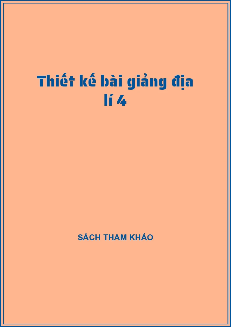 Thiết kế bài giảng địa lí 4