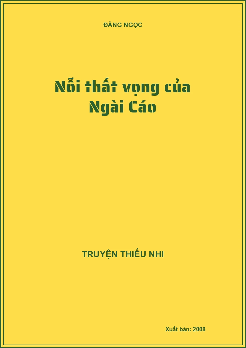 Nỗi thất vọng của Ngài Cáo