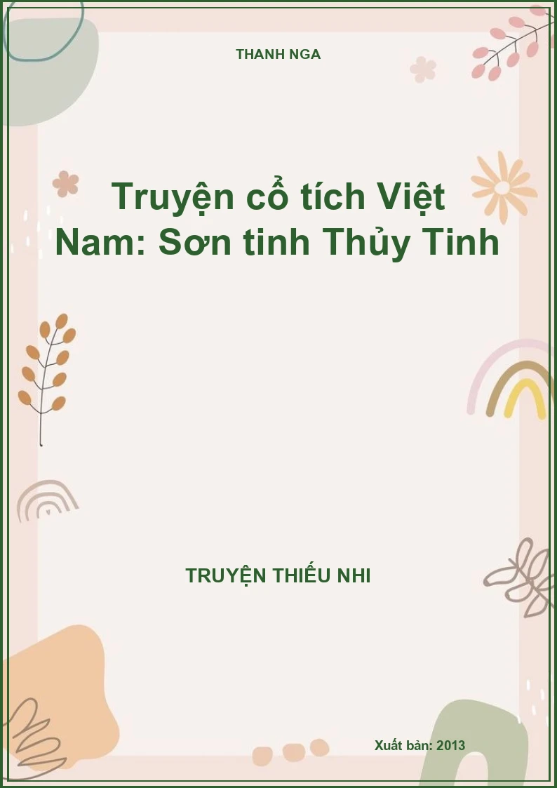 Truyện cổ tích Việt Nam: Sơn tinh Thủy Tinh