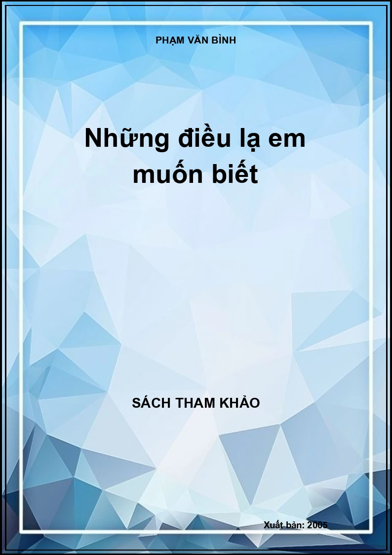 Những điều lạ em muốn biết