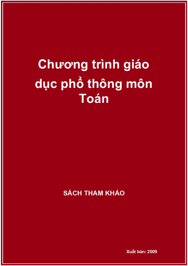 Chương trình giáo dục phổ thông môn Toán