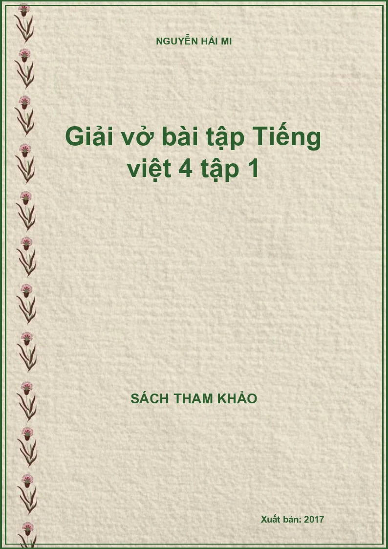 Giải vở bài tập Tiếng việt 4 tập 1