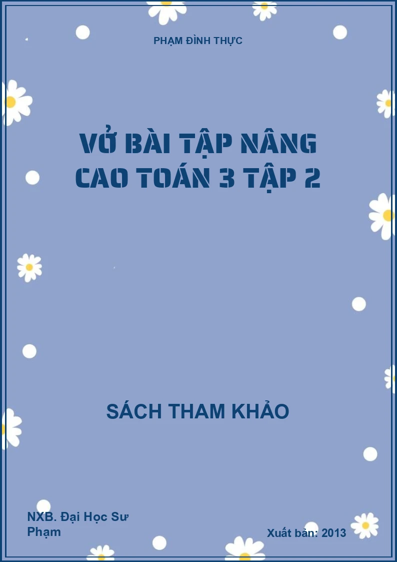 Vở bài tập nâng cao toán 3 tập 2