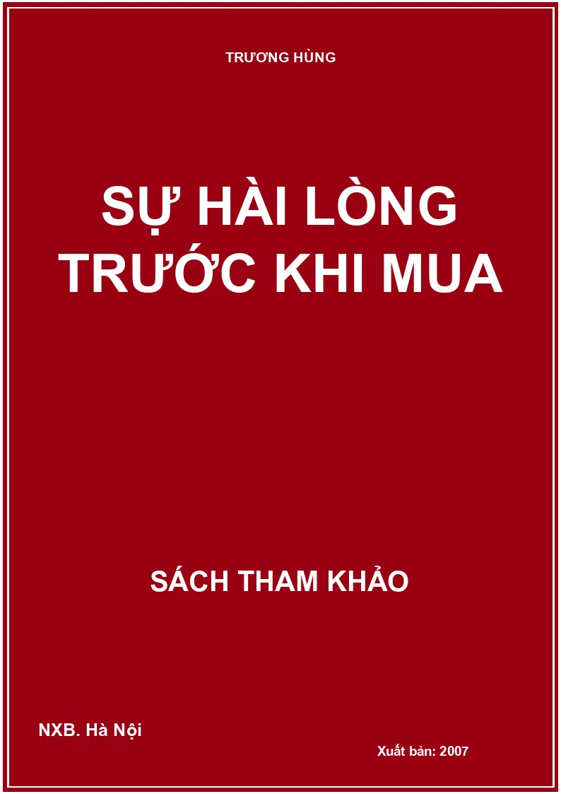 Sự hài lòng trước khi mua