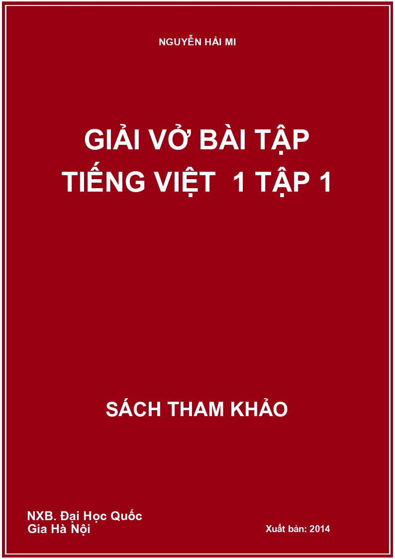 Giải vở bài tập Tiếng việt 1 tập 1