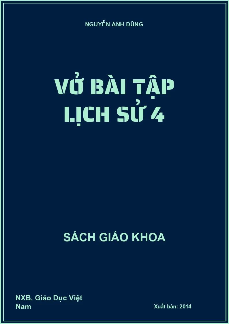 Vở bài tập lịch sử 4