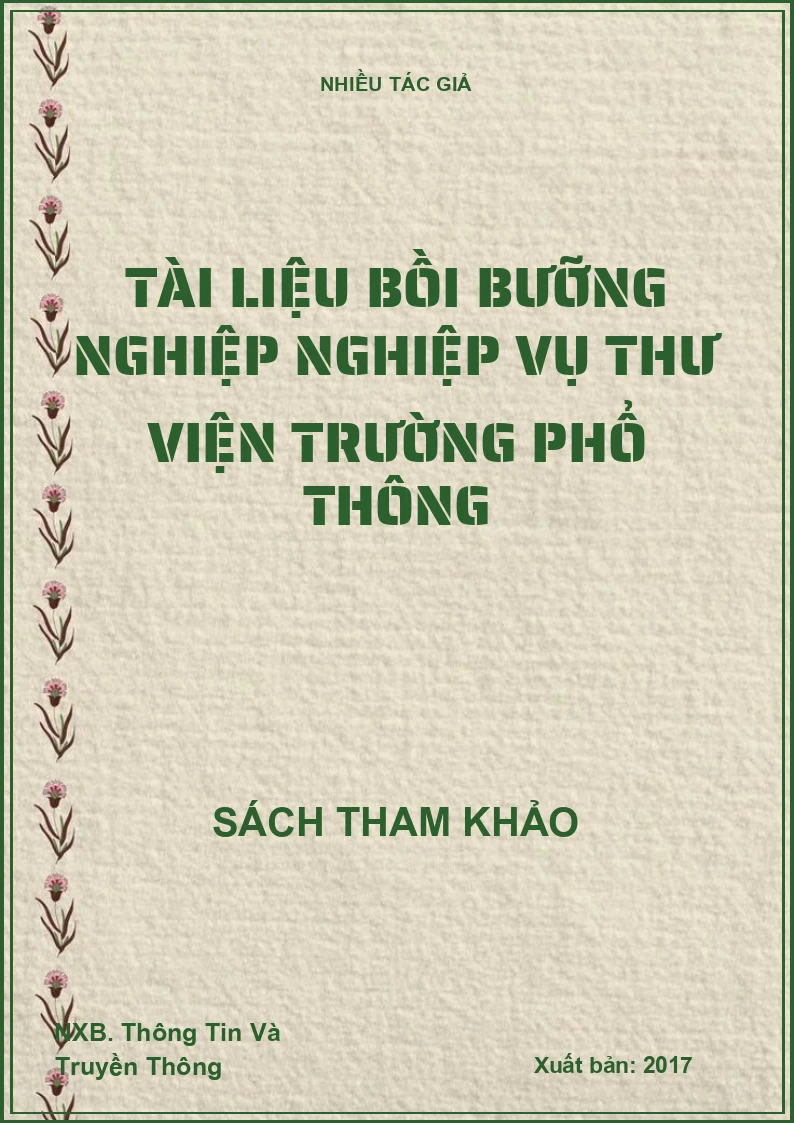 Tài liệu Bồi bưỡng nghiệp nghiệp vụ thư viện trường phổ thông