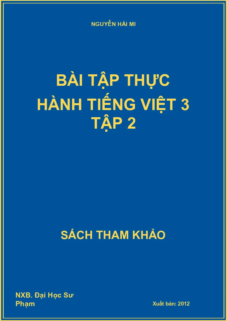 Bài tập thực hành Tiếng Việt 3 tập 2