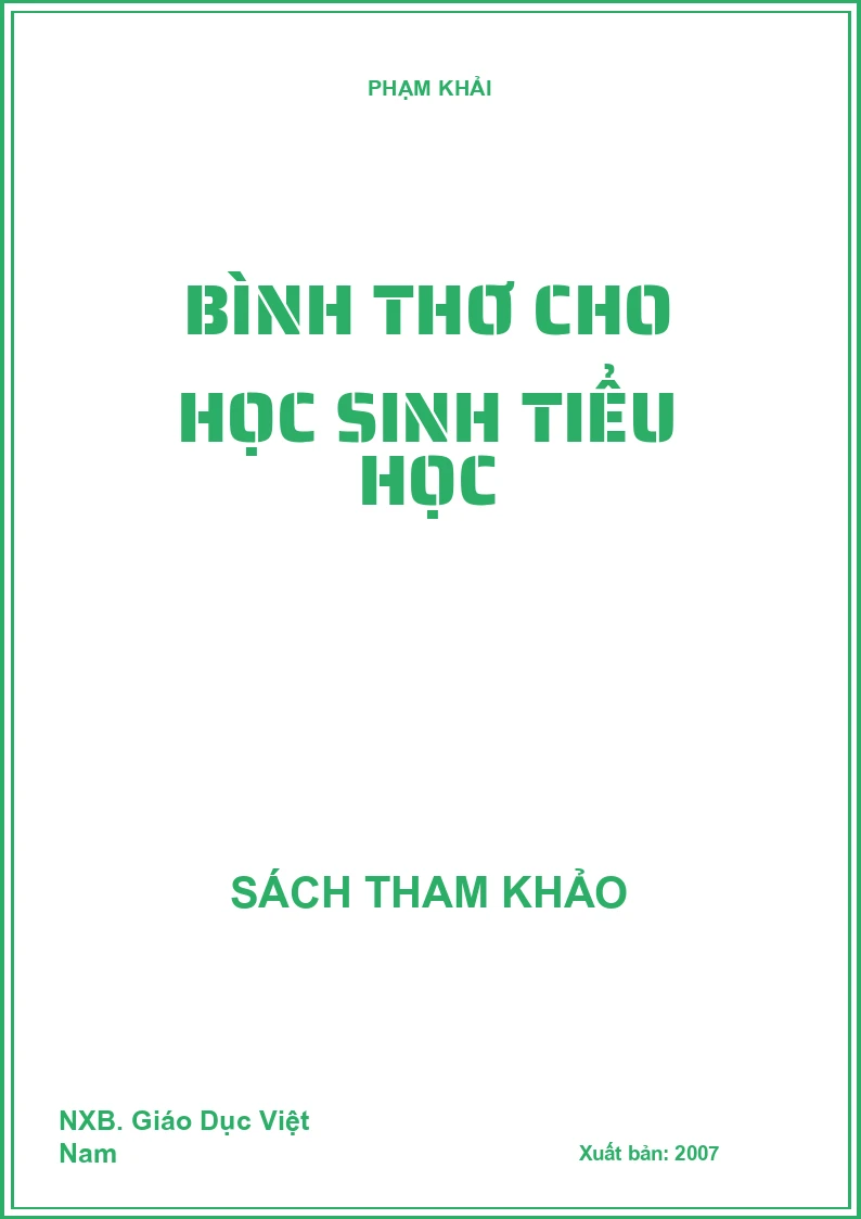 Bình thơ cho học sinh tiểu học
