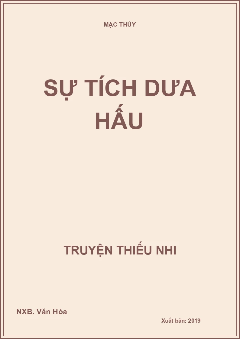 SỰ TÍCH DƯA HẤU