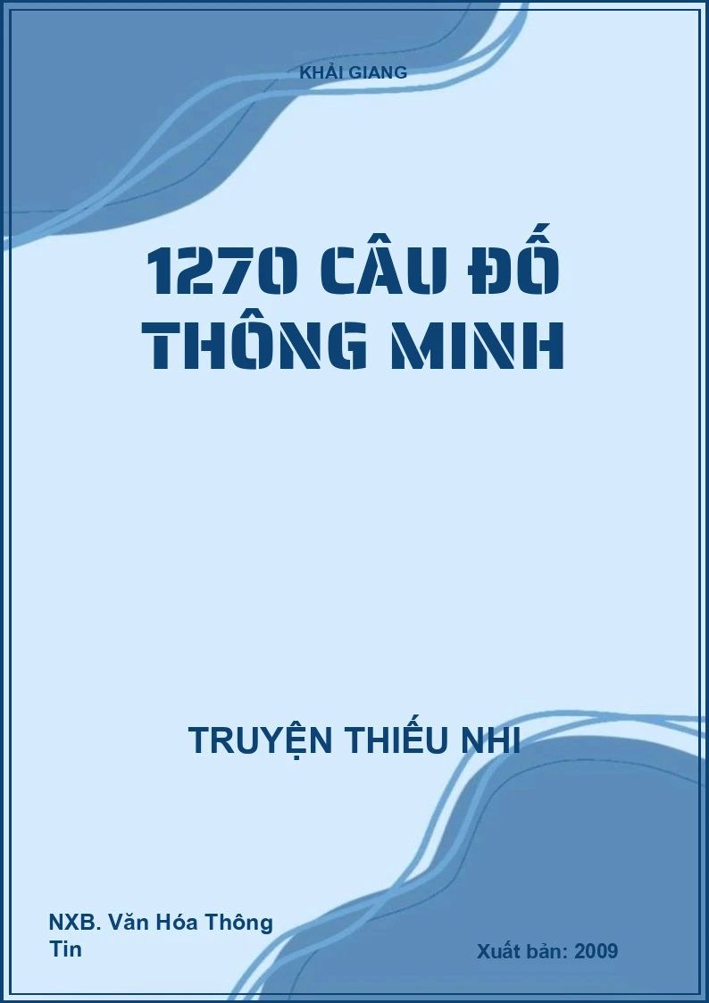 1270 Câu đố thông minh