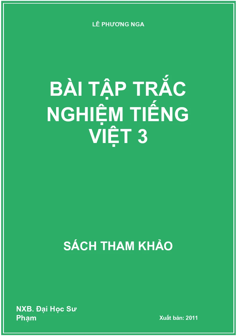 Bài tập trắc nghiệm Tiếng Việt 3