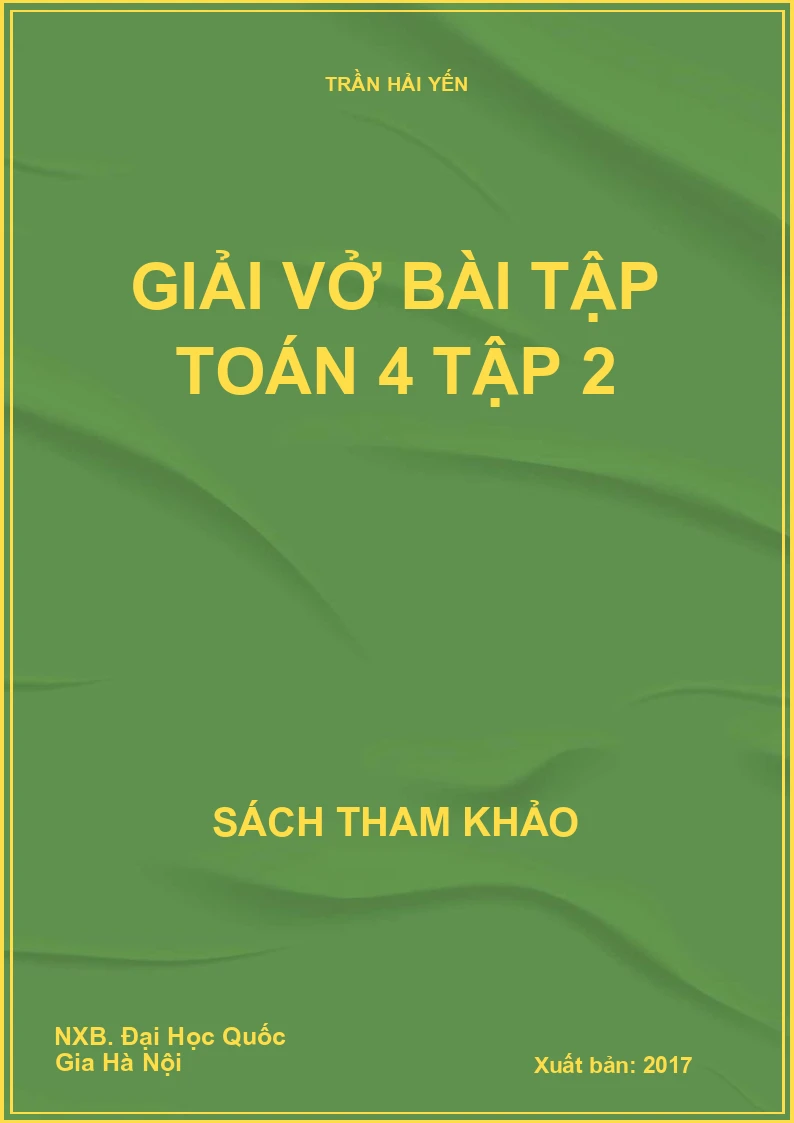 Giải vở bài tập Toán 4 - Tập 2