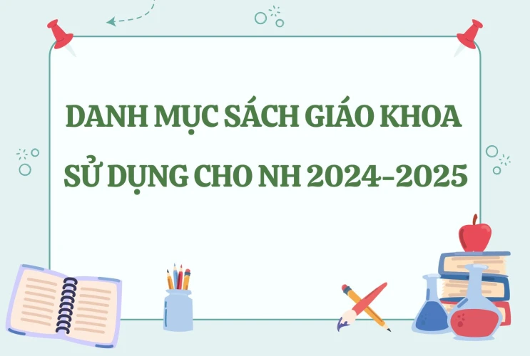 Danh mục sách giáo khoa sử dụng cho NH 2024-2025