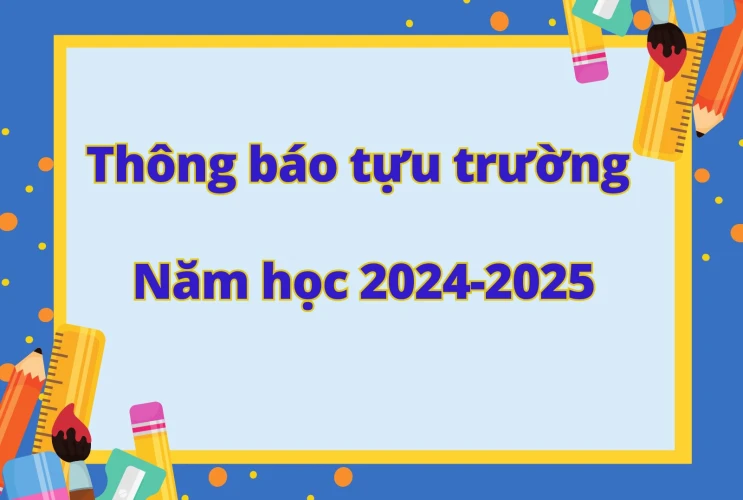 Thông báo tựu trường năm học 2024-2025