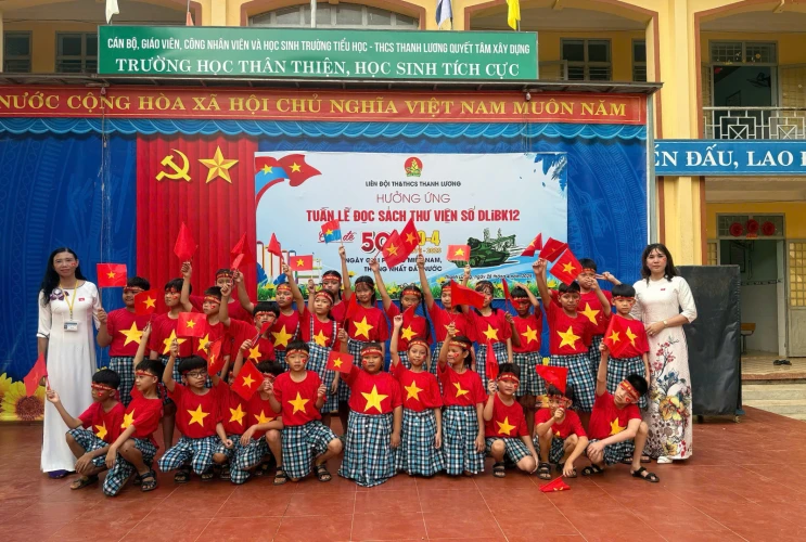 Cùng Thư Viện DLib K12 Viết Tiếp Câu Chuyện Tự Hào Tại Trường TH-THCS Thanh Lương