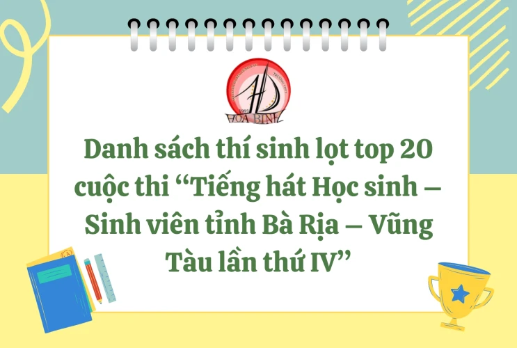 Học sinh trường THPT Hòa Bình xuất sắc tiến vào Chung kết cuộc thi “Tiếng hát Học sinh – Sinh viên tỉnh Bà Rịa – Vũng Tàu lần thứ IV”