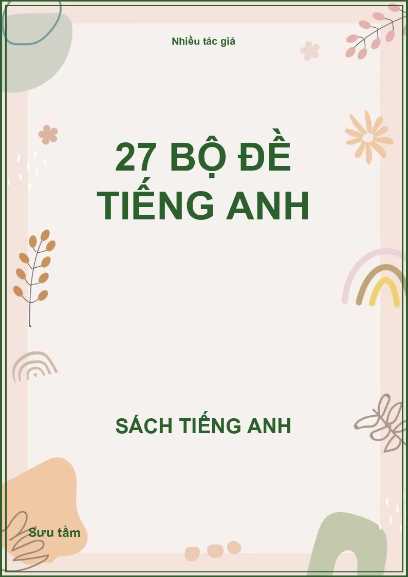 27 Bộ đề Tiếng Anh