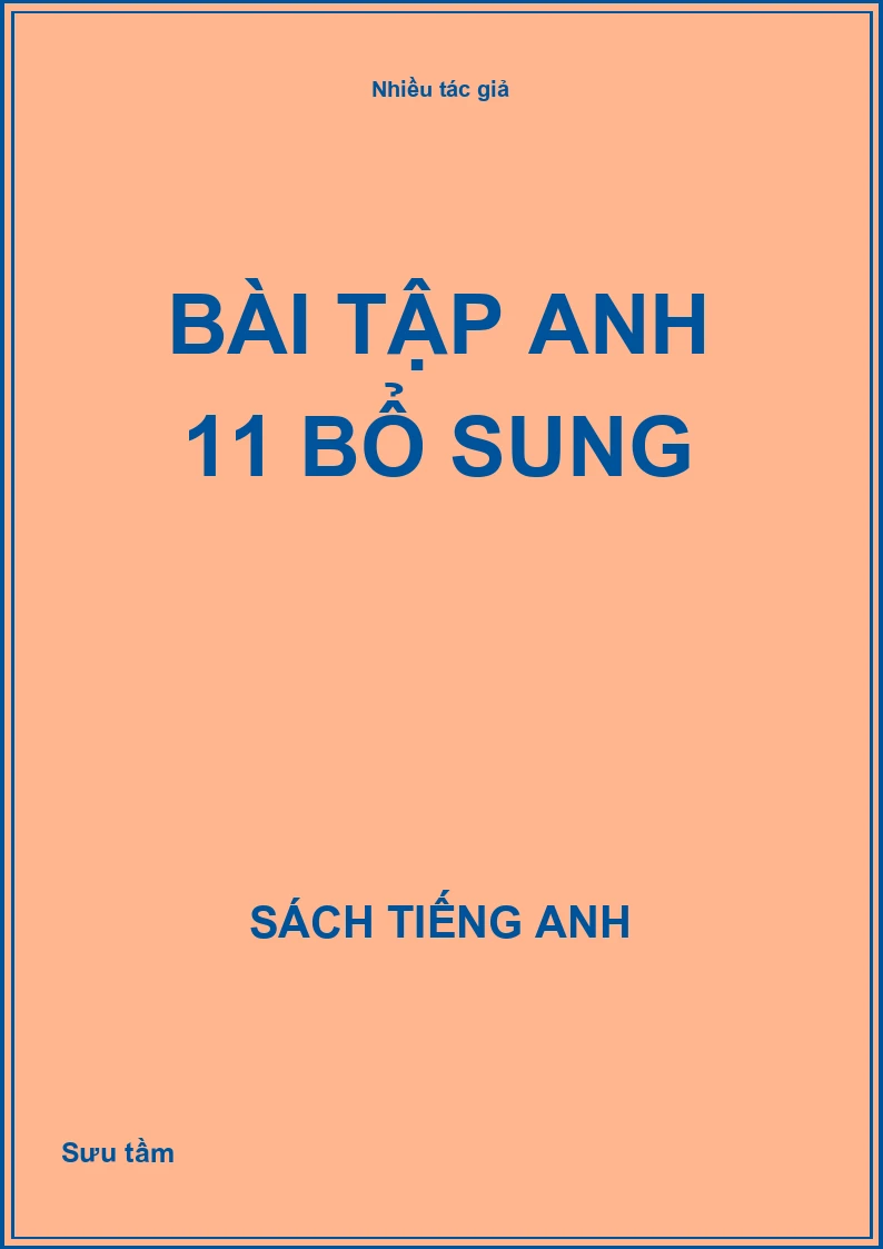 Bài tập Anh 11 Bổ sung