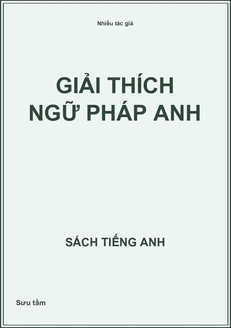 Giải thích ngữ pháp Anh