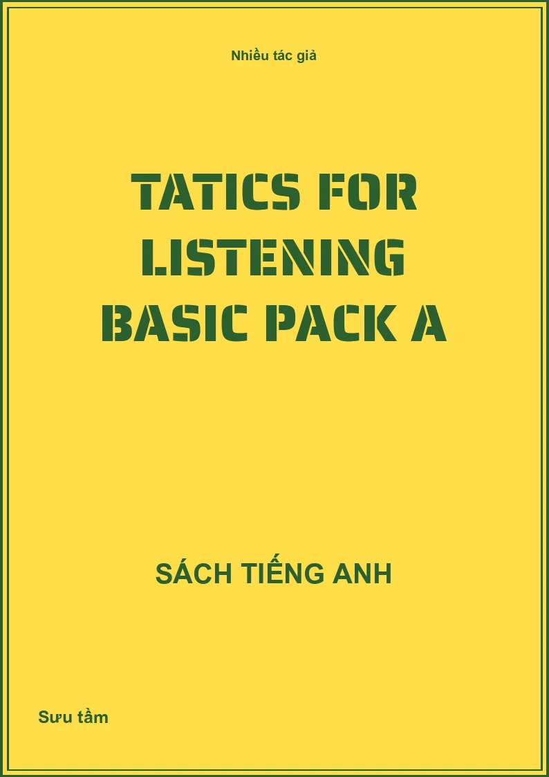 Tatics for listening Basic Pack A