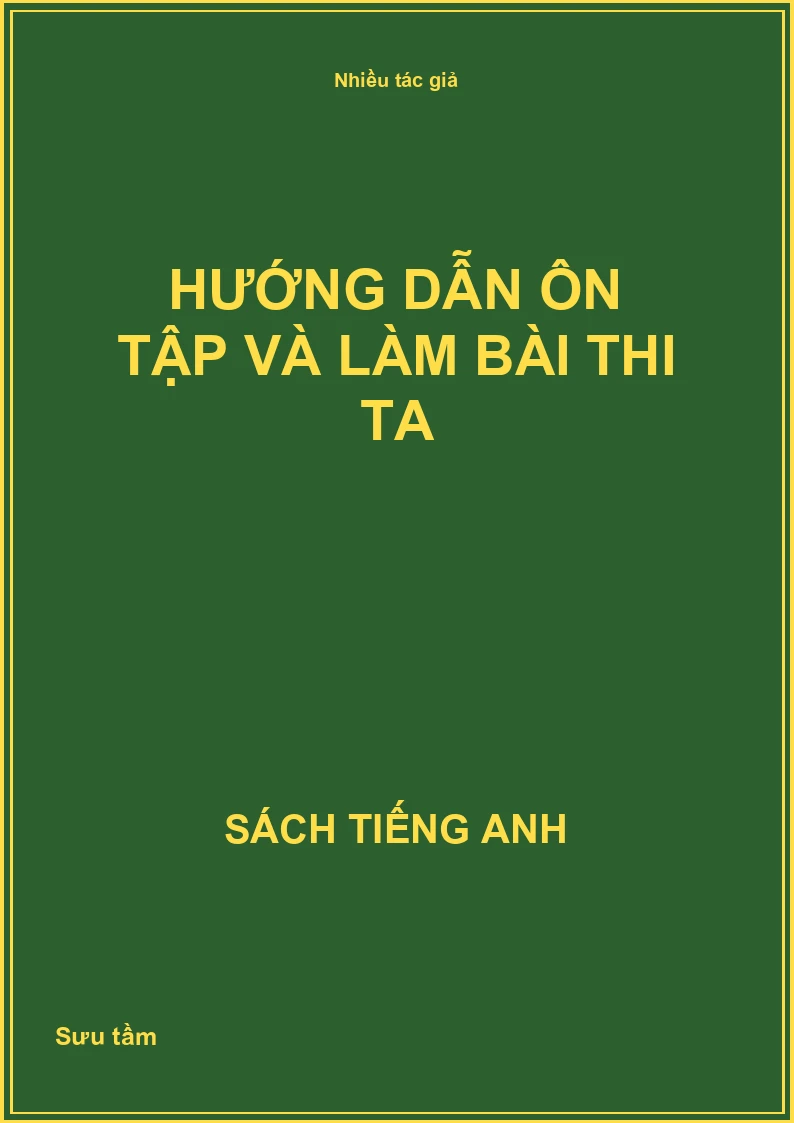 Hướng dẫn ôn tập và làm bài thi TA
