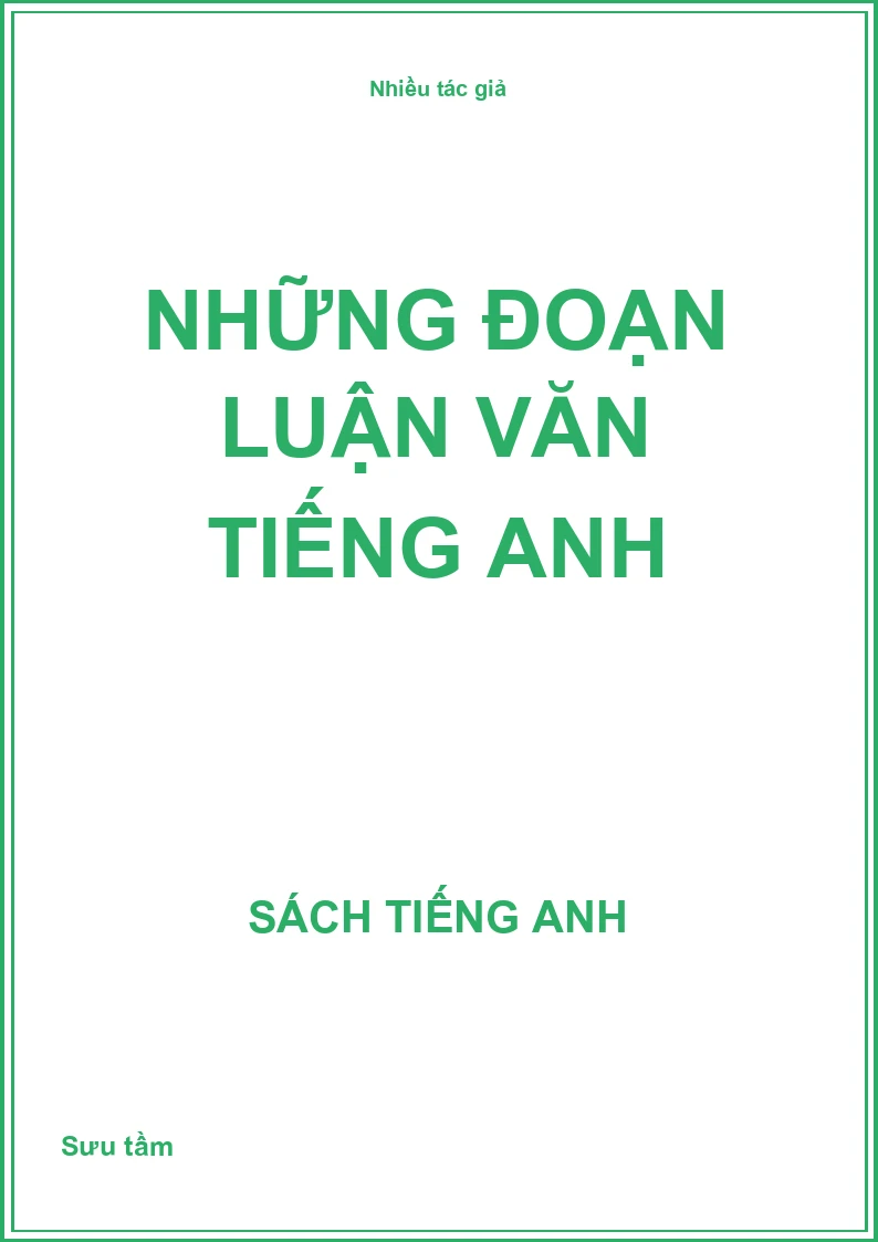 Những đoạn luận văn Tiếng Anh
