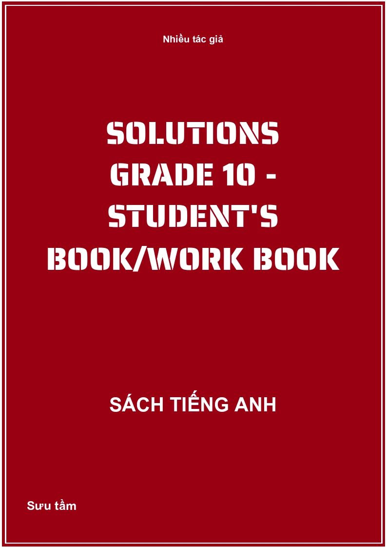 Solutions Grade 10 - Student's book/Work book