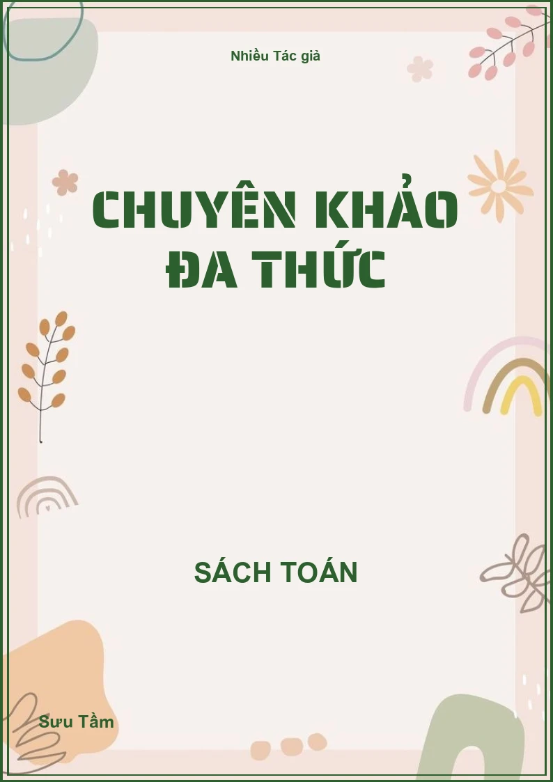 Chuyên khảo đa thức